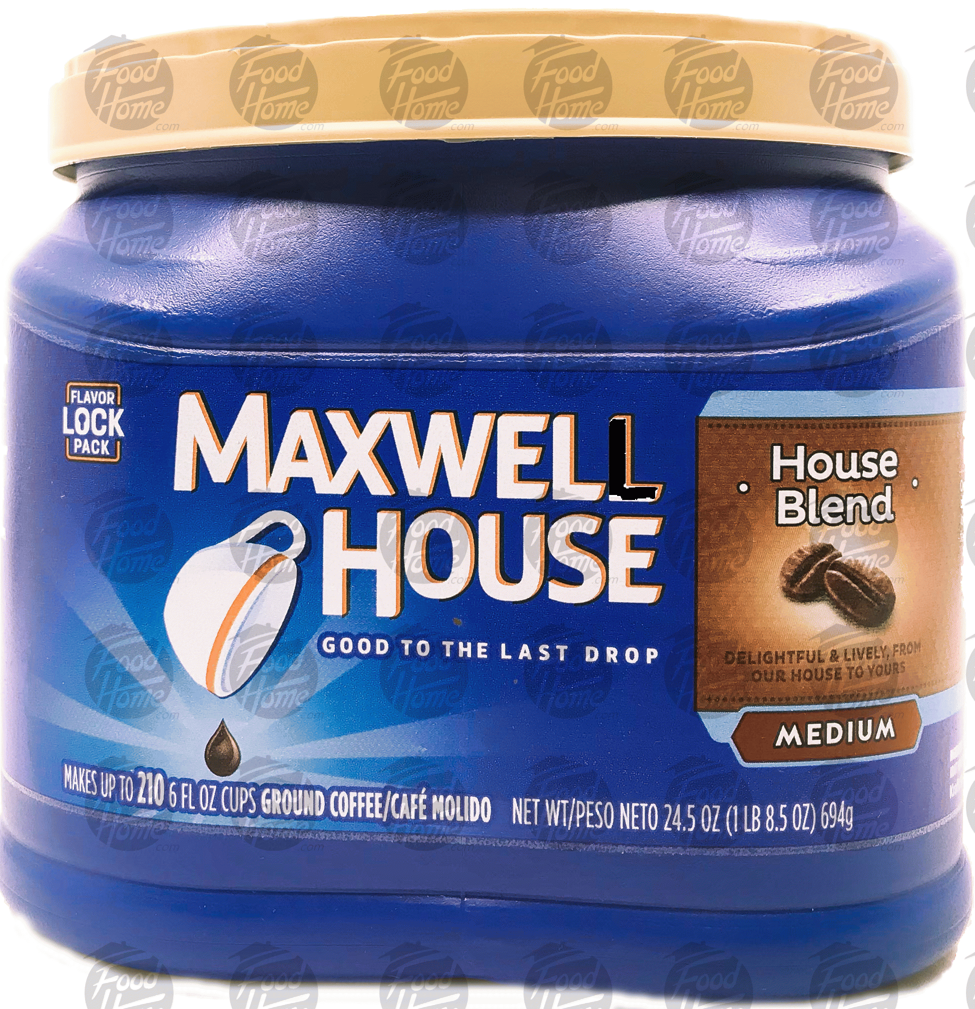 Maxwell House  house blend, medium roast ground coffee, plastic tub Full-Size Picture